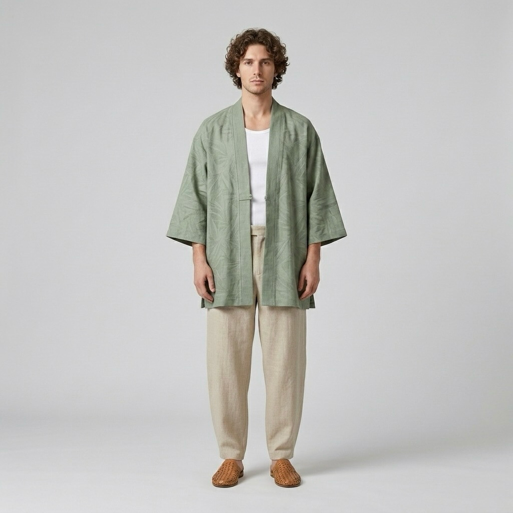 Relaxed Kimono-Inspired Overshirt