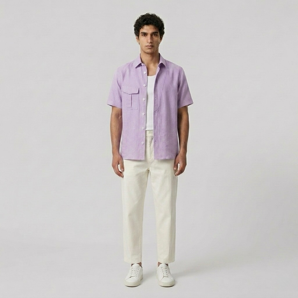 Coastal Linen Short-Sleeve Shirt