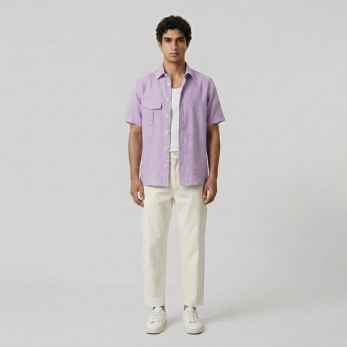 Coastal Linen Short-Sleeve Shirt