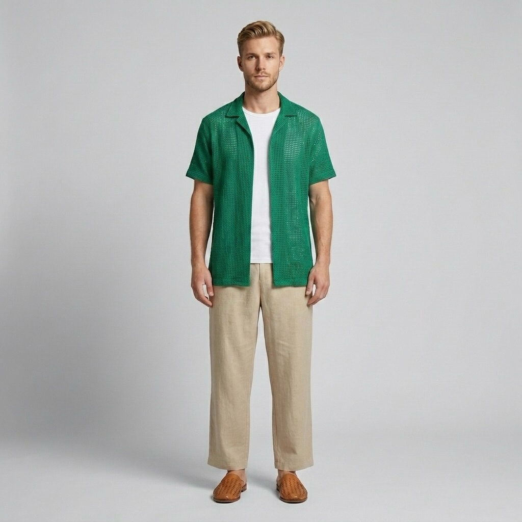 Open-Knit Resort Shirt