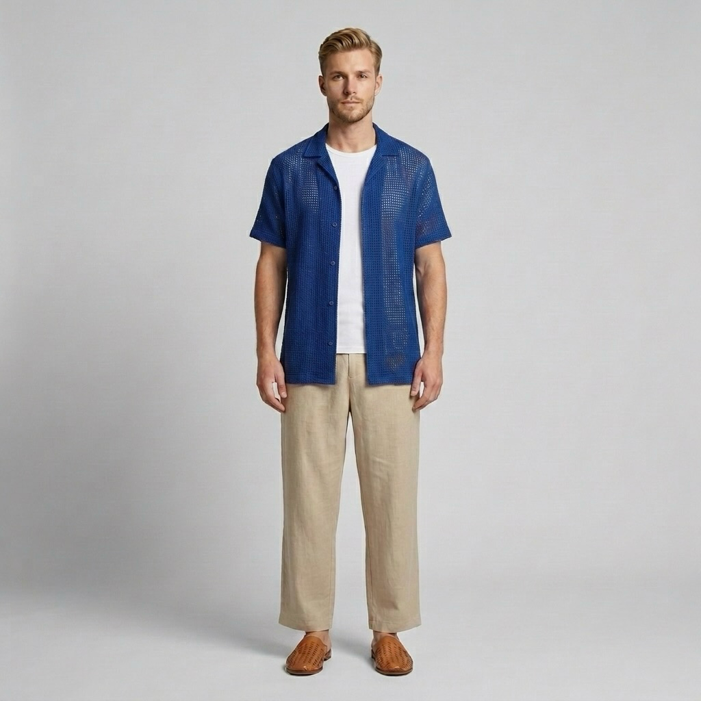 Open-Knit Resort Shirt