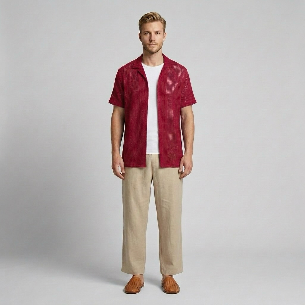 Open-Knit Resort Shirt