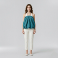 Halter Bubble Hem Statement Top