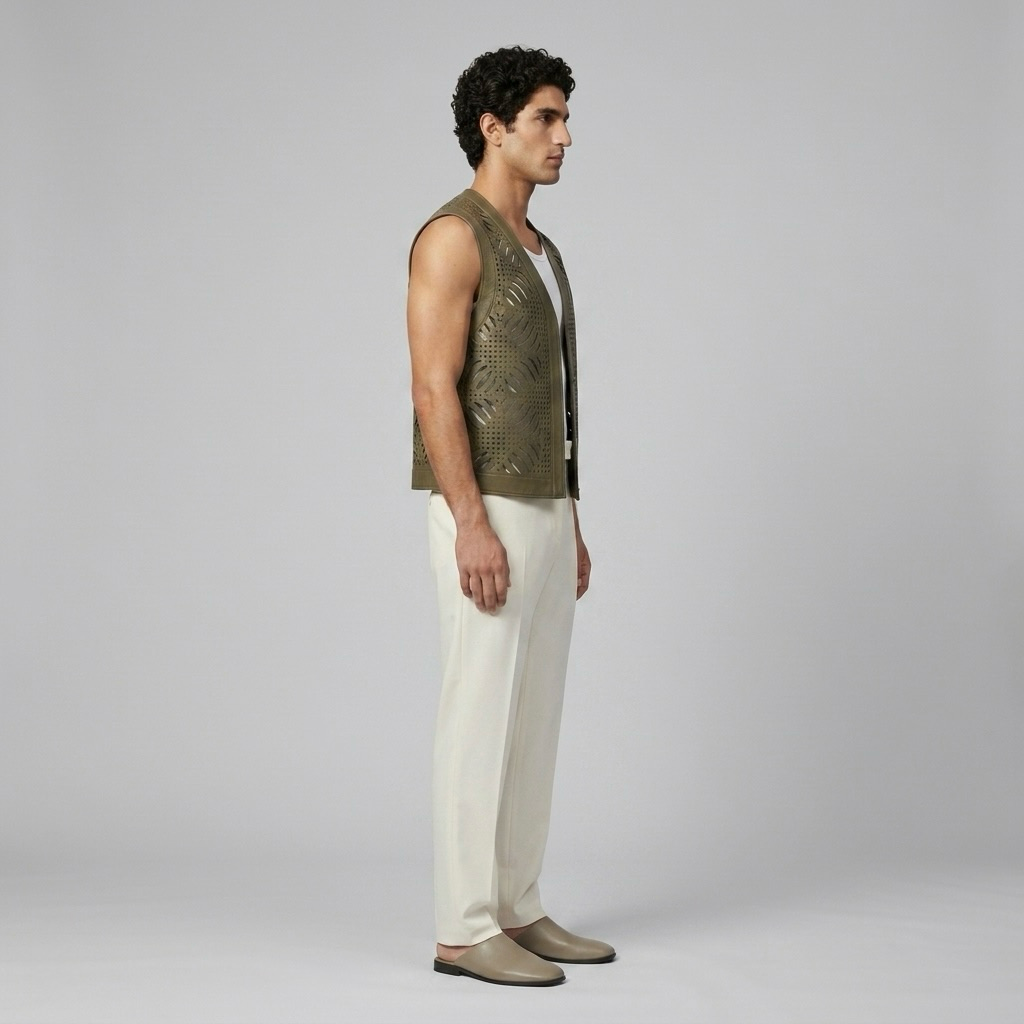 Cutwork Statement Vest