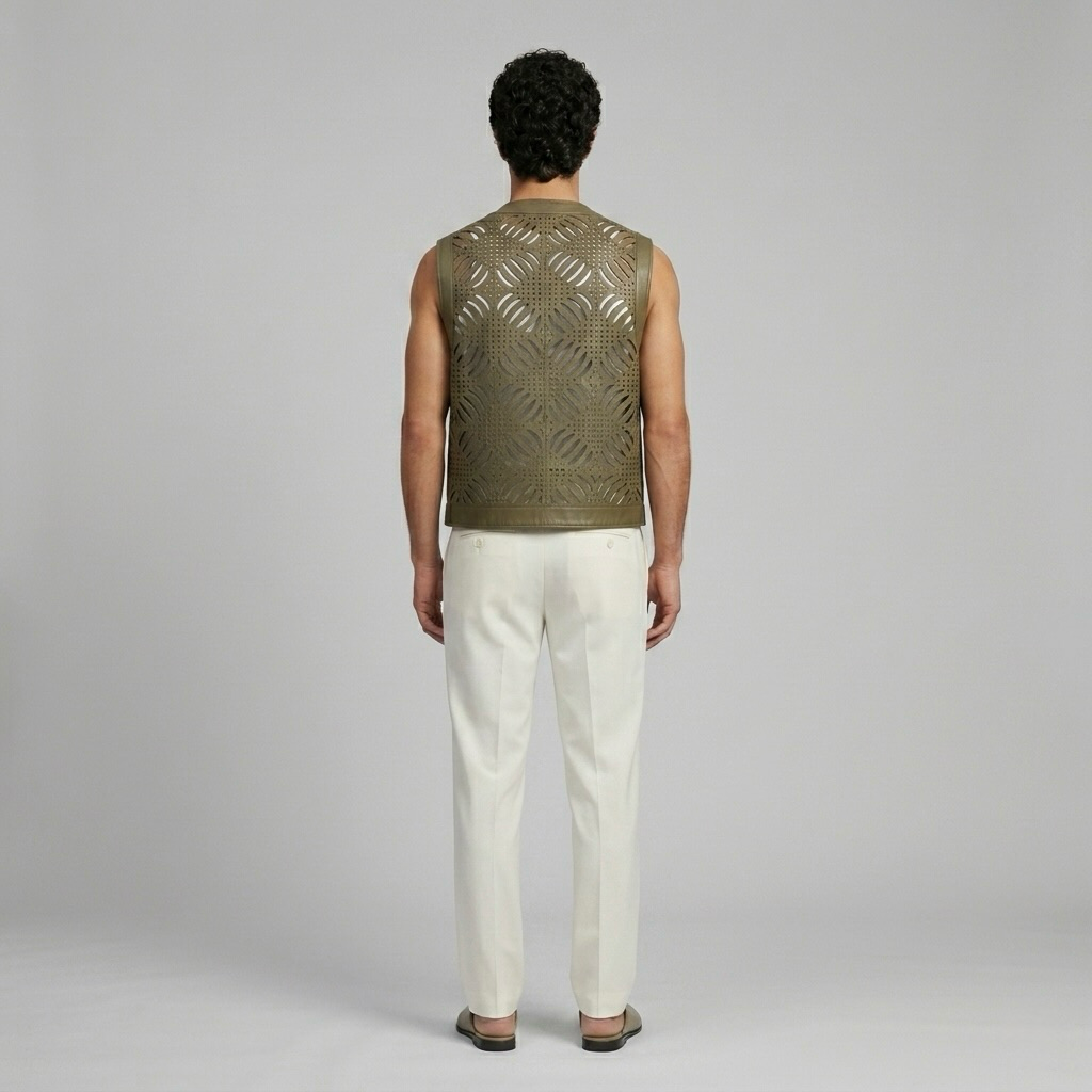 Cutwork Statement Vest