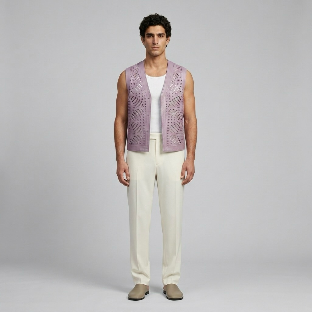 Cutwork Statement Vest