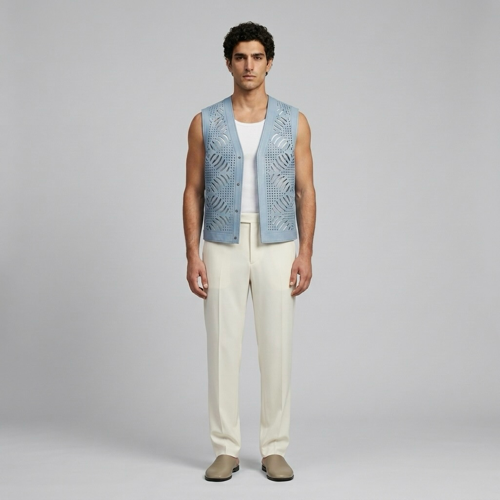 Cutwork Statement Vest