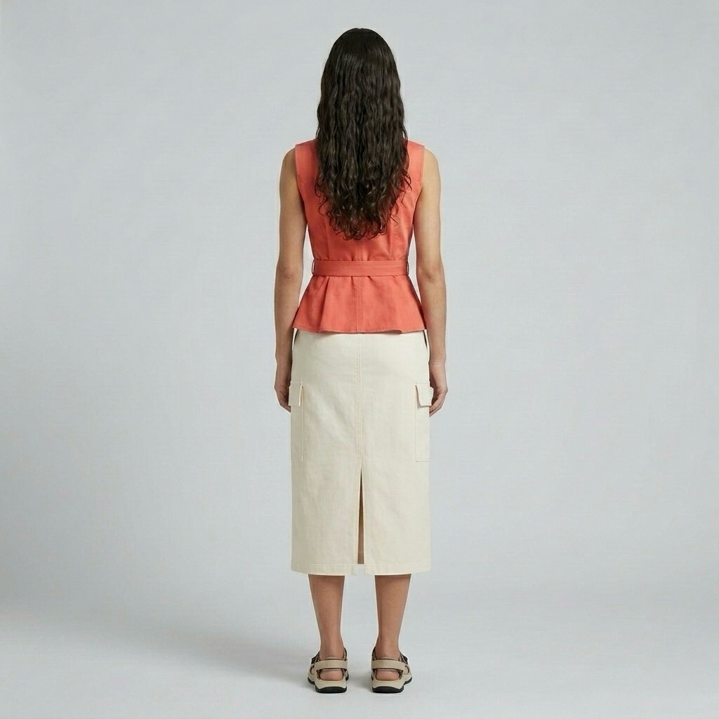 Utility Zip Peplum Vest